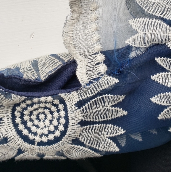 Women's eyelet lace layered shift dress - Picture 7 of 7